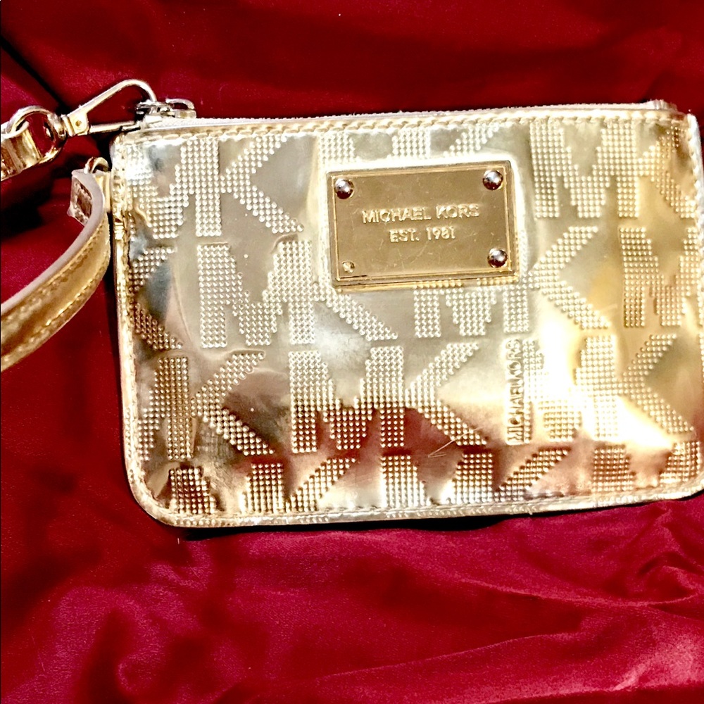 MK authentic  gold wristlet